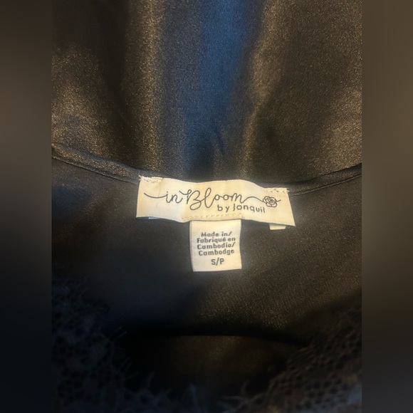 In Bloom by Jonquil Black Camisole Pajama Top Size S NWT - Picture 4 of 4